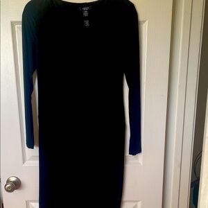 Chaps Classic Black Long Sleeve Dress